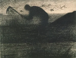 Homme avec une pioche, vers 1883
